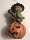 Bethany Lowe Witchy Owl On Pumpkin Halloween Ornament Witch Jack O Lantern 4