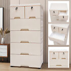6 Drawers Dresser Tall Chest of Drawer Wood Storage Organizer Closet for Bedroom