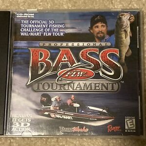 Professional Bass Tournament WalMart FLW Tour PC-CD-ROM Game Manual, Case, 3D n8