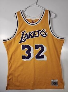 Los Angeles Lakers Magic Johnson Jersey Mitchell & Ness Stitched 1984-85