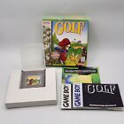 Golf Nintendo Game Boy 1990 Complete in Box w/ Manual, Inserts, Poster Tested
