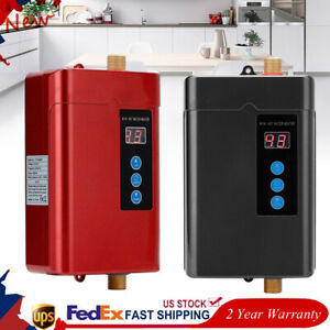 Tankless Electric Instant Hot Water Heater  Boiler  Kitchen 110V 3000W Black/Red