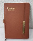 2023-2024 Leather Planner Weekly & Monthly Calendar Book, 2024 Academic Planner