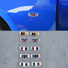Sliver National Flags Metal Car Fender Rear Trunk Emblem Badge Decals Sticker