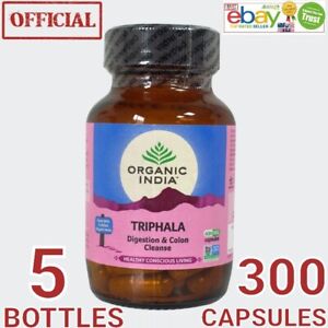 Triphala Organic India 5 BOX 300 caps Exp.2025 Digestion Colon Immunity Support