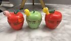 New ListingSet Of 3 Vintage 1980’s  WORMY APPLE Bubble Gum Candy Rotten Apple