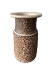 Vintage Studio Art Pottery Vase MCM Brown Lava Like Signed MIX