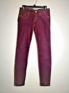 CAbi Skinny Burgundy Corduroy Stretch Jeans/Pants #3197 Size 0