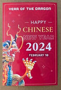 Postcard unused Happy Chinese 2024 New Year 4x6 Greeting Card