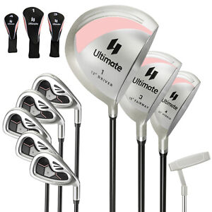 9 PCS Women's Complete Golf Club Set Right Handed with 460cc Alloy Driver Irons