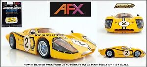 AFX Ford GT40 Mark IV #2 Le Mans HO Slot Car Mega G + Also Fits Auto World 22014