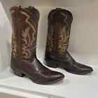 Men's Justin 8308 Iguana Lizard Skin Exotic Cowboy Boots USA Brown 12D
