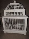 Antique old victorian wood and metal bird cage dome style