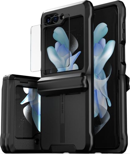 CaseBorne V Case for Samsung [Galaxy Z Flip5] with Semi-Auto Hinger Cover