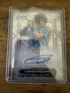 2022 Bowman Sterling - Carson Williams #060/125 Auto Wave #PA-CW Tampa Bay Rays