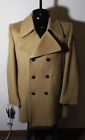 Men's CALVIN KLEIN Tan Wool Double Breasted Peacoat Size M/L