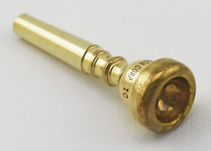 1960s Vincent Bach Corp 1C No Dot Gold Professional Trumpet Mouthpiece 27 Throat