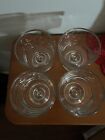 Vntg. 1960’s Mid-Century Modern Crystal Coupe Glassware Bar ware Set Of  4