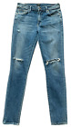 COH Citizens Humanity High Rise Rocket Skinny Jeans Distress Blue Denim 27 VGUC