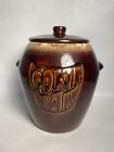 Vintage McCoy Cookie Jar USA Pottery Brown Drip Glaze Pottery Cookie Jar