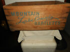 Vintage Mountain Lake Country Bartlett Pears Wood Packing Crate Farm Advertising