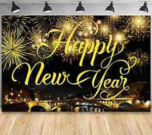 Happy New Year Banner Backdrop 2024 Party Decorations/Props 2024 for New Year