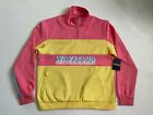 NWOT Pink Dolphin Pink Graphic Pullover Track Jacket Size L