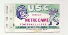 1972 Notre Dame at USC Southern Cal USC football ticket stub National Champions