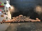 New ListingVintage Architectural Salvage  Carved Wood  Angel face's Pediment  59in Wall Art
