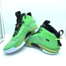 Nike Air Jordan XXXVI 36 Green Gold Black Basketball Shoes CZ2650-300 Size 10