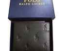 Polo Ralph Lauren Black 100%Leather Multipony Wallet Credit Card Holder Case Men