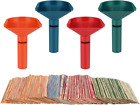 4Pc Coin Counters & Coin Sorters Tubes Bundle of 4 Color-Coded Assorted Wrappers