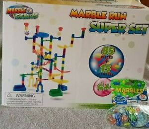Marble Genius Marble Run Super Box Set Kids 50 pc Sealed Bag 85 See Thru Plastic
