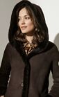 Overland Liliana Womens Hooded Sheepskin Shearling Coat Brown SOLD OUT NWT $1295