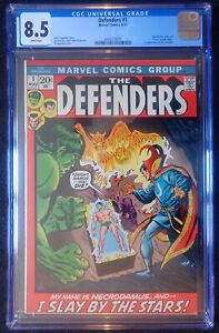 Defenders #1 🔥 CGC 8.5 WHT 🔥 Doctor Strange Hulk Namor 1972