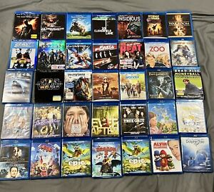 Huge Lot Of 35 Blu Rays Blu-Ray Movies Horror, Comedy, Action, Children’s B1