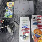 PlayStation 1 Console Game Lot Bundle ALL Cords/ A Controller with 17 Games
