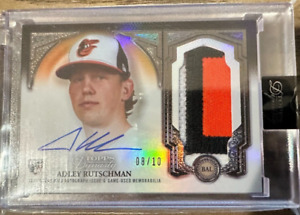 2023 Topps Dynasty Adley Rutschman Rookie Patch Auto /10 RPA 3 Color Patch