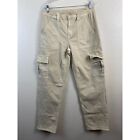 AMERICAN EAGLE Cream Cargo Pants Womens Size 12 Beige Utility Y2K 90s Casual