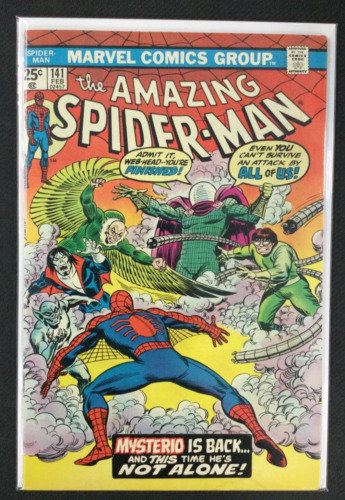 Amazing Spider-Man #141 ('75) KEY! 1st App Of 2nd Mysterio, M.J. Insert, Mid Gr!