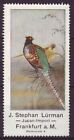 s8298/ Germany Lürman Poster Stamp Label # Japan Fazan Bird Art Painting