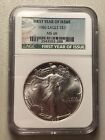 1986 American Silver Eagle - NGC MS 69 - First Year Of Issue Label - Spotting