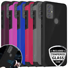 For Motorola Moto G Pure/G Power 2022 Phone Case Rubber Cover+Tempered Glass