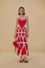 NW AUTH FARM RIO VALENTINES Painted Hearts Off-White Straps Maxi  SZ LARGE L