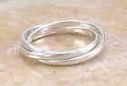 925 STERLING SILVER 2mm 3 BAND ROLLING RING size 8 style# r3231