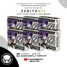 New England Patriots 2023 Panini Zenith NFL Football Hobby 6 Box Break #843
