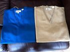 Pringle Wool Blue and Camel Mens L,XL Sweater Vests $180 value 2pack