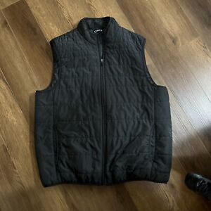 Chaps Black Quilted Puffer Vest Size XLarge VGC Free Shipping