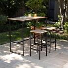 THEVEPON 3-Piece Dining Table Set Kitchen Table with 2 Chairs Bar Table Set