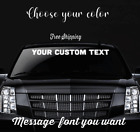 Custom Text Personalized Script Windshield Banner Decal Sticker car truck suv